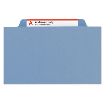 Smead® Colored Top Tab Classification Folders, 1 Divider, Letter Size, Blue, 10-box freeshipping - TVN Wholesale